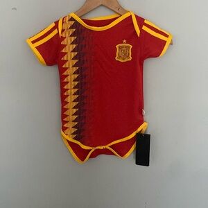 Baby Spain Soccer Jersey Onesie